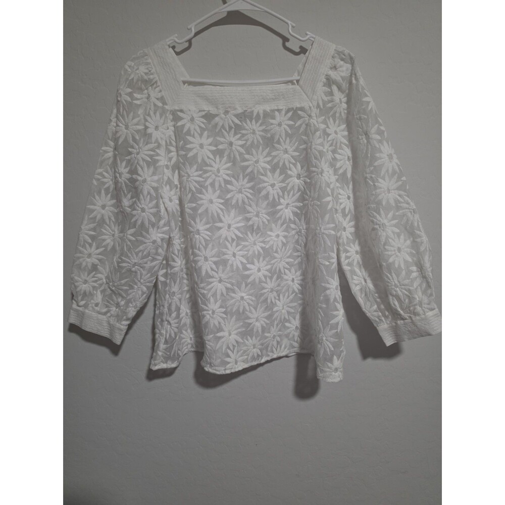 Claudie Pierlot White Flowy Daisy Blouse Size 40/ Medium